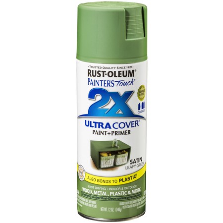 Rust-Oleum Spray Paint, Leafy Green, Satin, 12 Oz 249072